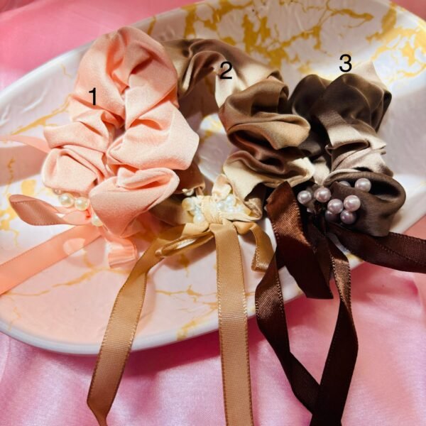 Scrunchies With Ribbon Tie - Image 4