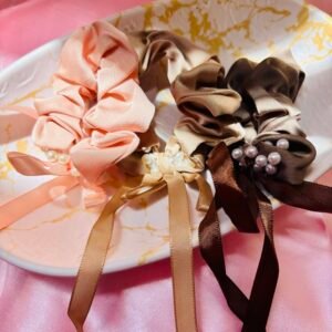 Scrunchies With Ribbon Tie